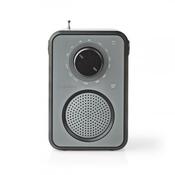Nedis Prenosný rádioprijímač AM/FM 1,8 W, sivá/čierna