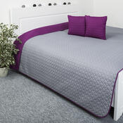 Cuvertură de pat 4Home Doubleface mov/gri, 220 x 240 cm, 2x 40 x 40 cm
