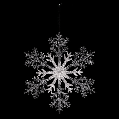 Božični okrasni set Snežinka, 4 kos, srebrna, 23 x 1 x 26 cm