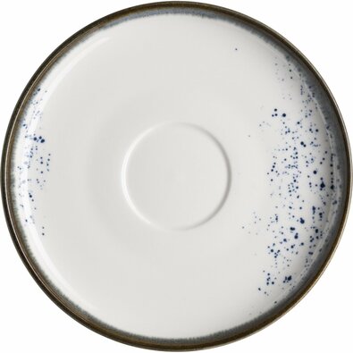 Mäser Podšálek na kávu Pintar White modré tečky 14 cm