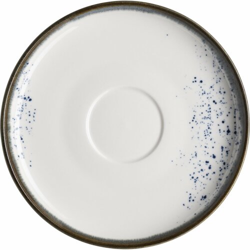Mäser Pintar White krožnik za kavo z modre pike 14 cm