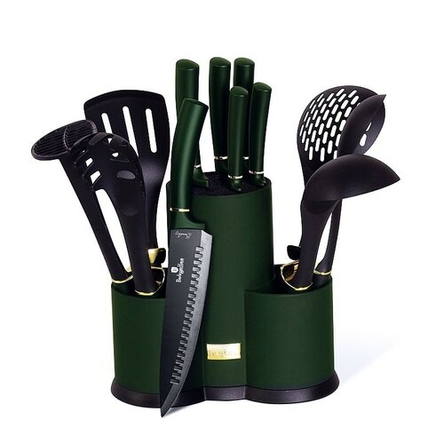 Berlinger Haus 12-delni set kuhinjskih pripomočkovv stojalu Emerald Collection