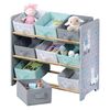 Kesper 17706 Kinderregal mit 9 Stoffboxen Lama, 65 x 60 x 30 cm