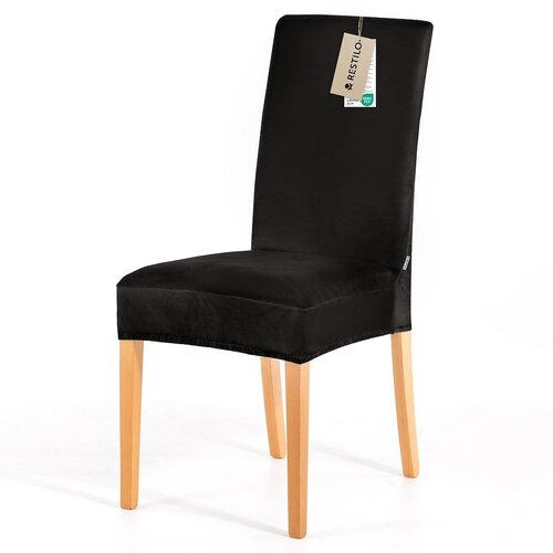 Restilo Husă pentru scaun Sento negru, 48 x 48 x58 + 10 cm, set de 6 bucăți