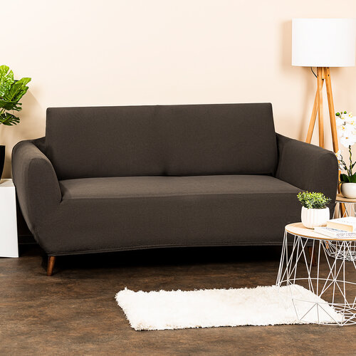 4Home Multielastischer Doppelsesselbezug Comfort braun, 140 - 180 cm