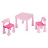 New Baby gyerek asztal és szék szett 3 db, rózsaszín
