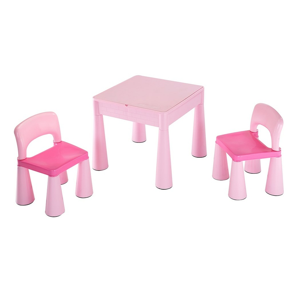 Set măsuță și scaune pentru copii New Baby 3 buc., roz Baby