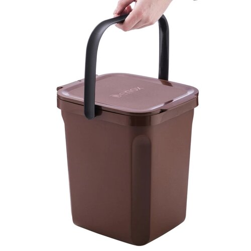 Denox Organic Koš za biološke odpadke 10 l, rjava