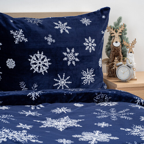 4Home Lenjerie de pat din microflanel Midnight Snowfall, 140 x 200 cm, 70 x 90 cm
