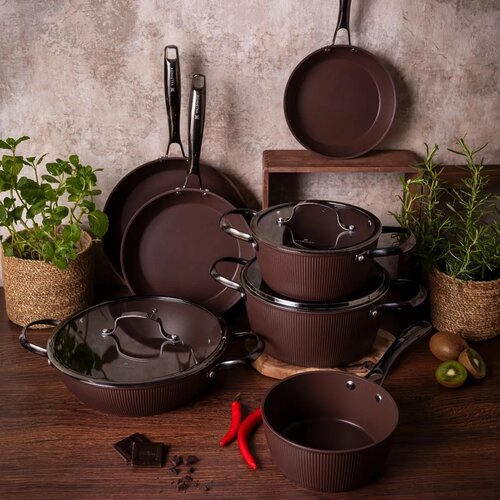 Valdinox Kasserolle mit Deckel Stripes 20 cm, 2,2 l