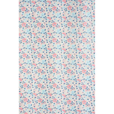 Tuš zavesa Flowers modra, 180 x 200 cm