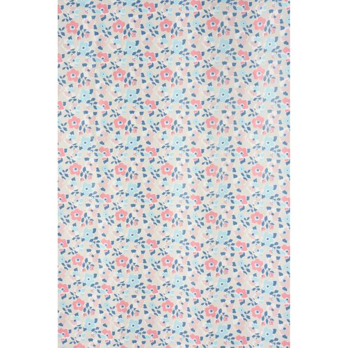 Tuš zavesa Flowers modra, 180 x 200 cm