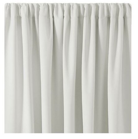 Obrázok AmeliaHome Záves Blackout Oxford Pleat biela, 140 x 245 cm