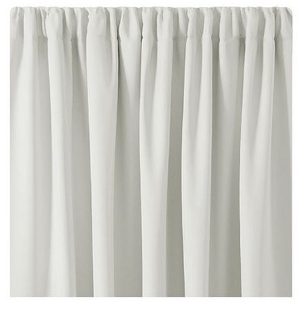 AmeliaHome Blackout Oxford Pleat függöny, fehér, 140 x 245 cm
