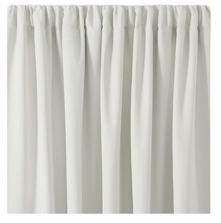 Restilo Závěs Blackout Oxford Pleat bílá, 140 x 245 cm