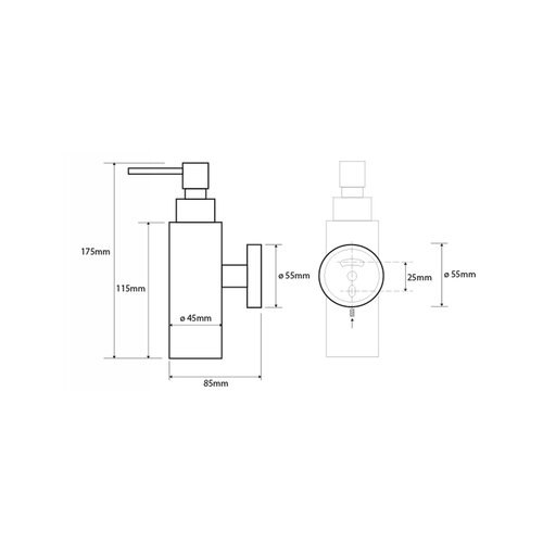 Dozator de săpun SAPHO XR104 X-Round 150 ml,crom