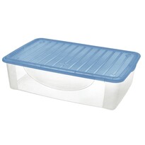 Tontarelli Dodo Stock-Box s víkem 27 l, transparentní/modrá