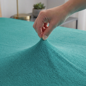 Cearșaf de pat 4Home din frotir Ideal verde turcoaz , 90 x 200 cm