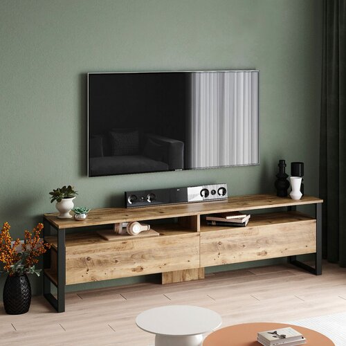 Televízny stolík Man Atlantic Pine and Black