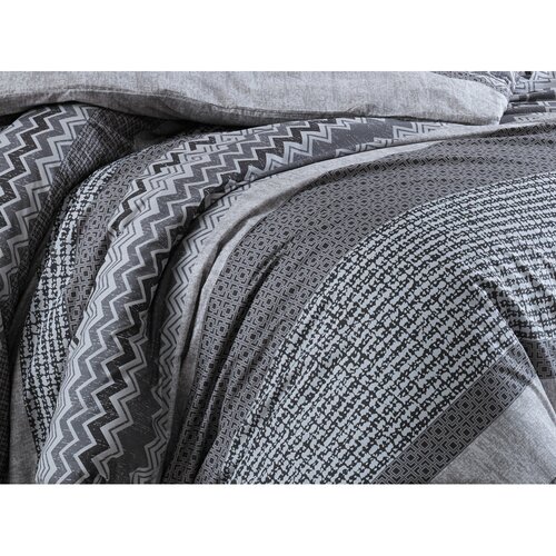 BedTex Бавовняна постільна білизна Global сіра, 220 x 200 см, 2 шт. 70 x 90 см