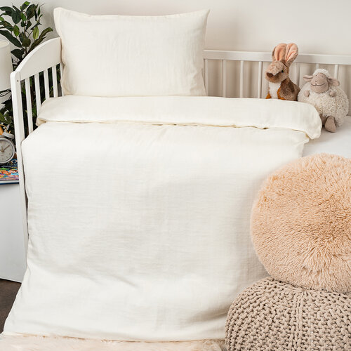 4Home Cream muszlin gyerek ágyneműhuzat kiságyba, 100 x 135 cm, 40 x 60 cm