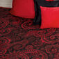 Prehoz na posteľ Sal červená/čierna, 160 x 220 cm