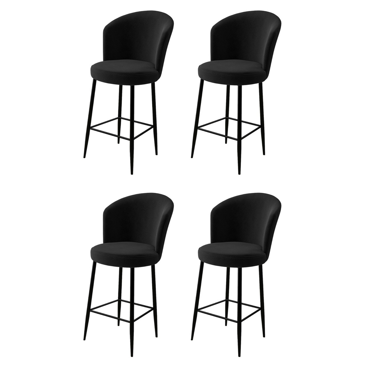 Fora Black bárszék szett, 4 db, 4 db