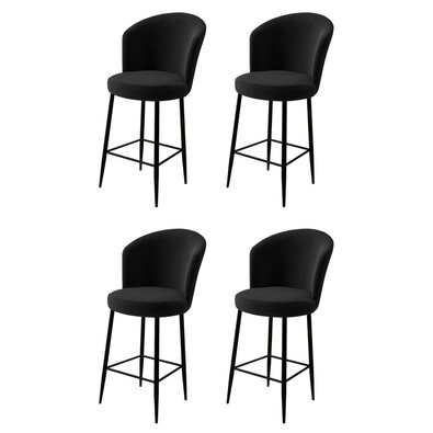 Fora Black bárszék szett, 4 db