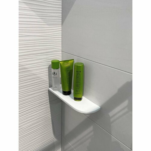 SAPHO AE300-0101 Abeline кутова полиця rockstone 30 x 10 см, ексцентричний, білий матовий