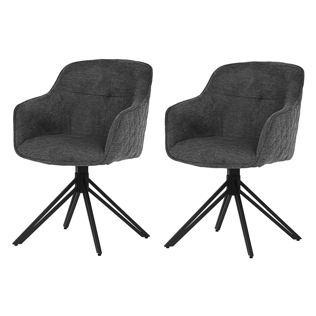 Sada jídelních židlí s vratným mechanismem HC-533 GREY2, 2 ks