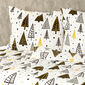 Lenjerie pat Crăciun 4Home Nordic Tree microflanel, 160 x 200 cm, 2 buc. 70 x 80 cm