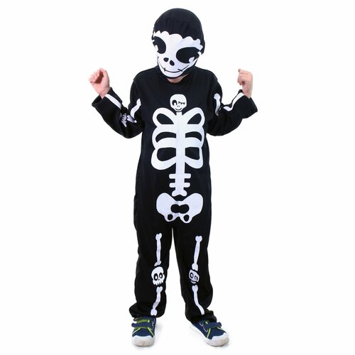 Rappa Costum pentru copii Schelet cu pălărie,mărimea 2.5 mm, w. M