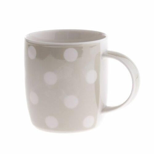 Porcelán pöttyös bögre 300 ml, szürke akciós termékkép 1