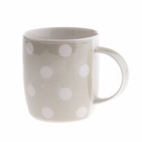 Porcelanski vrč Polka dot 360 ml, siv