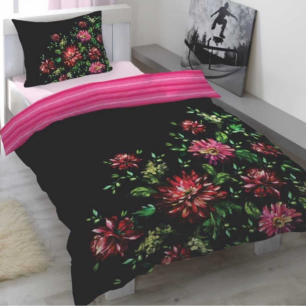 Trade Concept Saténové obliečky Asterales, 140 x 200 cm, 70 x 90 cm