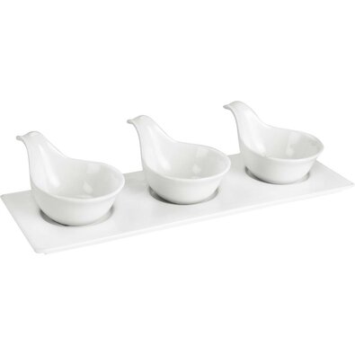 Lamart LT9218 4 dielna servírovacia sada misiek Dine, 34 x 12 cm