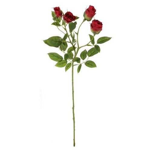 Floare artificială Trandafir roșu, 4 flori, 20 x15 x 70 cm