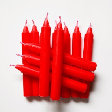 Komplet sveč za tradicionalno angelsko zvonjenjeDrevesce, 12 kosov, rdeča