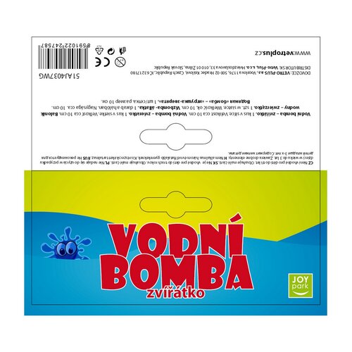 Bomba de apă Joy Park animal, 10 cm