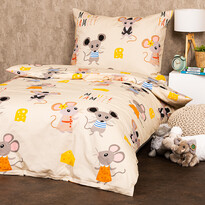 4Home Kinderbettwäsche aus Baumwolle Little mouse, 140 x 200 cm, 70 x 90 cm