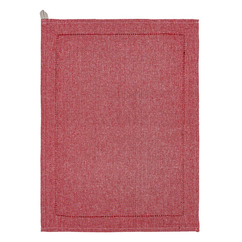 Рушник для посуду Heda бежевий/червоний, 50 x 70 см, комплект 2 шт.