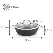 Tescoma Pánev hluboká s poklicí PRESIDENT Stone, 24 cm