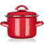 Banquet Emailed pot with lid Milton red, 16 cm, 2l