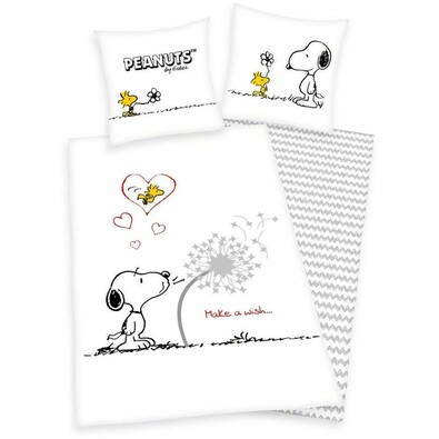 Dětské bavlněné povlečení Snoopy Přání, 140 x 200 cm, 70 x 90 cm