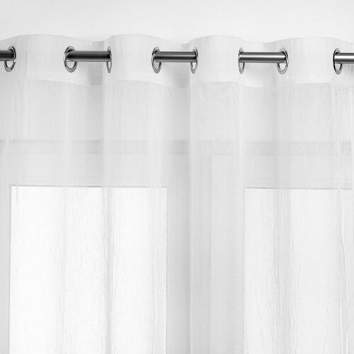 Homede Zavesa Kresz Eyelets srebrna, bela, 140 x160 cm