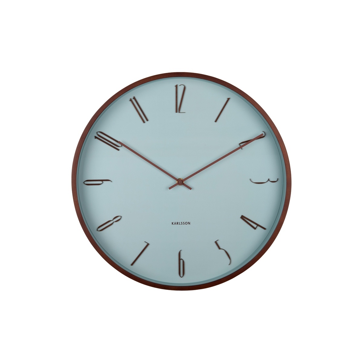 Dizajnové nástenné hodiny Karlsson 6014BL modré,priemer 40 cm