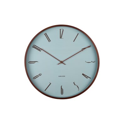 Karlsson 6014BL dizajnové nástenné hodiny modrá, pr. 40 cm