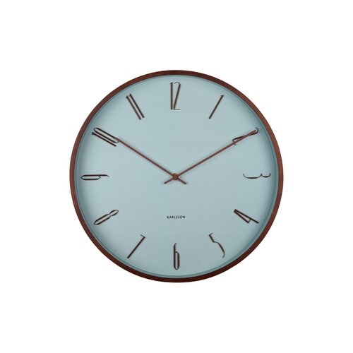 Karlsson 6014BL ceas de perete design, albastru,diametru 40 cm