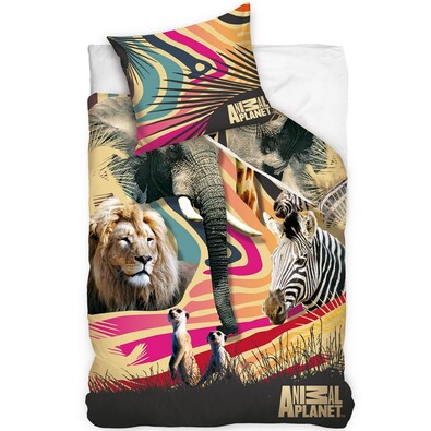 Bavlněné povlečení Animal Planet - Afrika, 140 x 200 cm, 70 x 80 cm