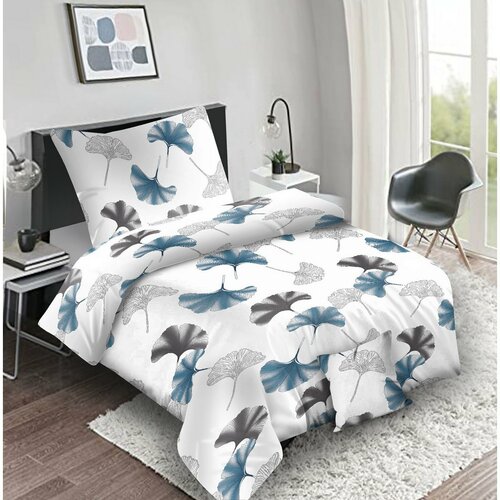 Satin-Bettwäsche Ema Ginko140 x 200 cm, 70 x 90 cm